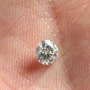 NATURAL DIAMOND .20CTW (3MM) WHITE ROUND COLOR (H) VVSI Quality Ring Size
